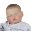 Noah Grey Reborn Baby Boy Doll – 17-Inch Realistic Lifelike Newborn with Weighted Cloth Body, Hand-Painted Details, Magnetic Pacifier & Bottle Gift Set