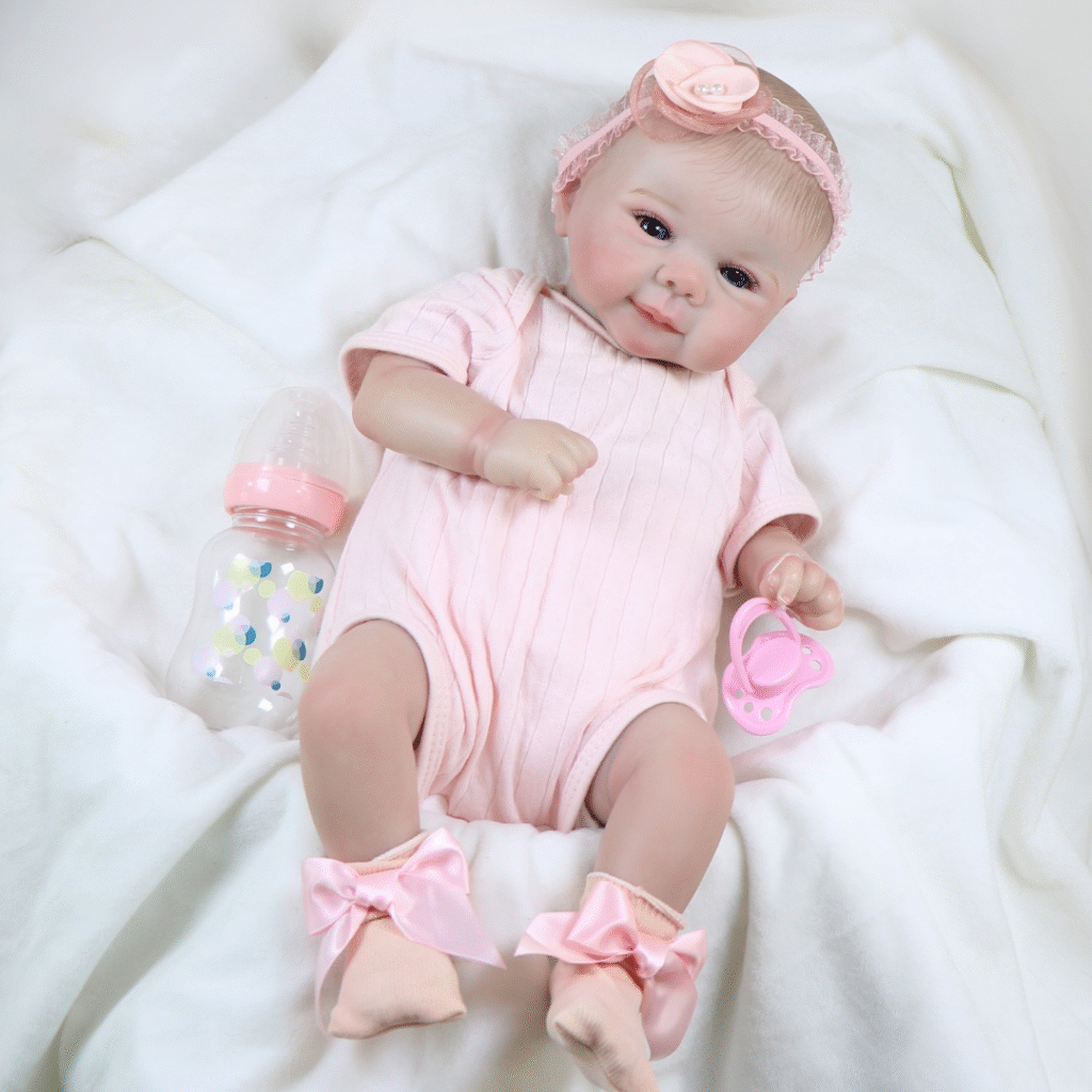 Rosie Mae Reborn Baby Doll – 17-Inch Realistic Newborn Girl with Hand-Painted Vinyl Details and Weighted Body