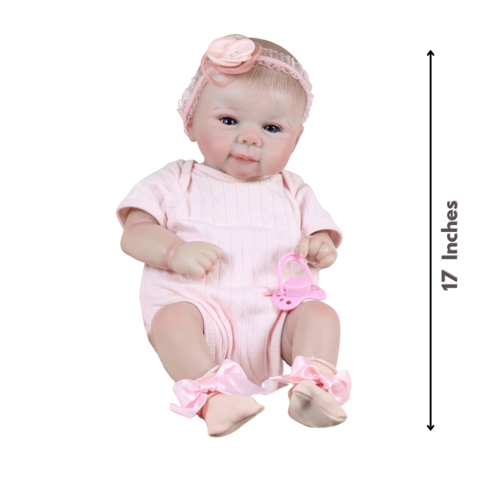 Rosie Mae Reborn Baby Doll – 17-Inch Realistic Newborn Girl with Hand-Painted Vinyl Details and Weighted Body