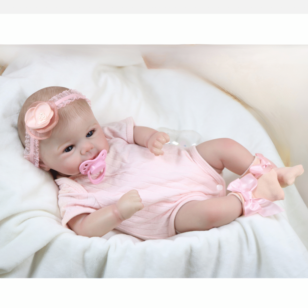 Rosie Mae Reborn Baby Doll – 17-Inch Realistic Newborn Girl with Hand-Painted Vinyl Details and Weighted Body