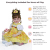 Bella Sunshine Reborn Toddler Doll – 22-Inch Realistic Full Vinyl Girl with Brown Hair and Floral Dress
