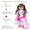 Lila & Lovey Reborn Baby Doll – 22-Inch Realistic Toddler Girl with Stuffed Giraffe Companion