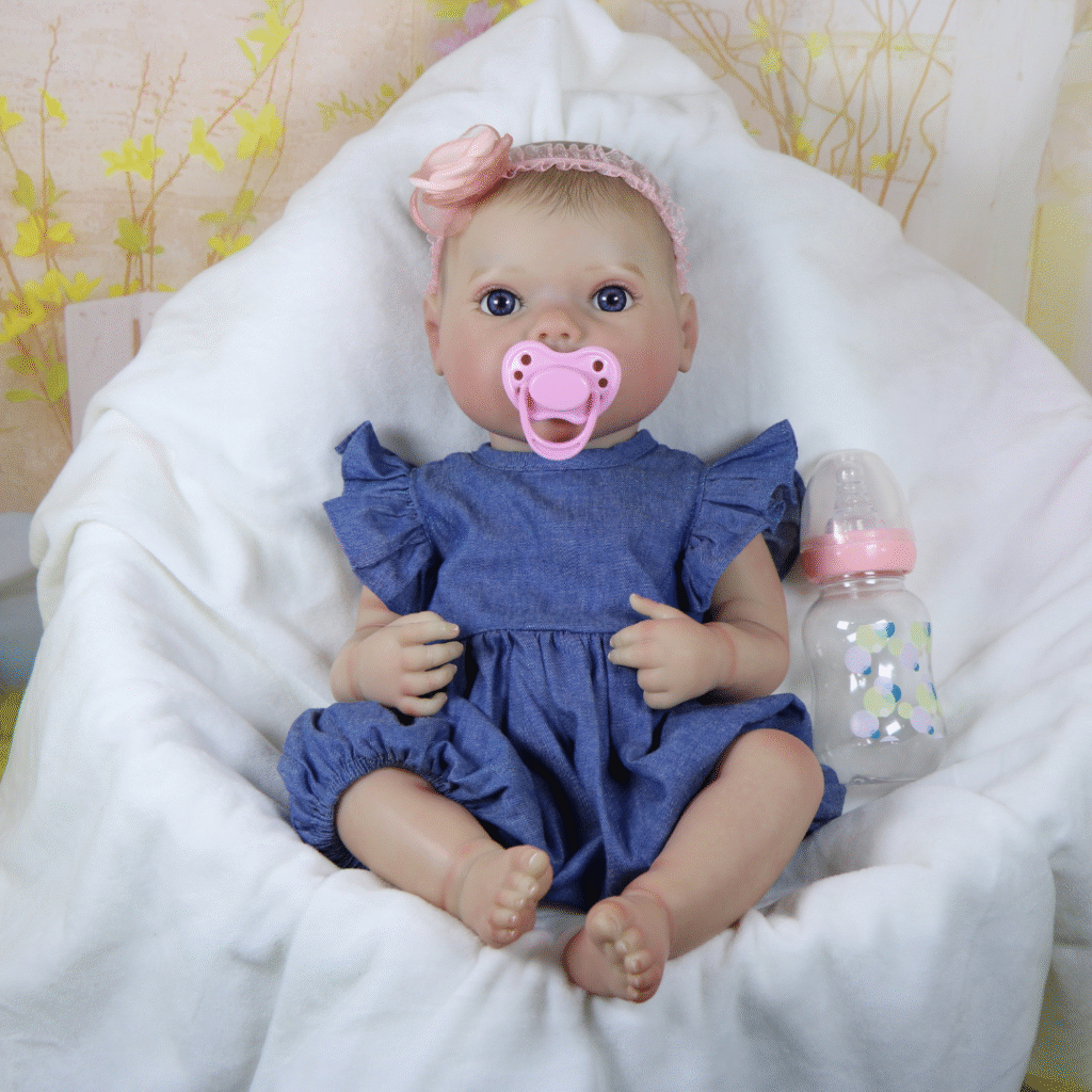 Clara Belle Reborn Baby Doll – 18-Inch Realistic Newborn Girl with Weighted Body and Soft Vinyl Limbs