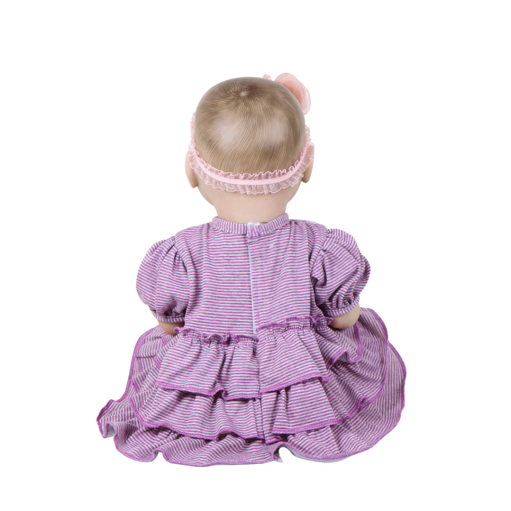 Violet Anne Reborn Baby Girl Doll – 18-Inch Realistic Full Vinyl Newborn with Hand-Painted Hair and Weighted Body for Lifelike Play