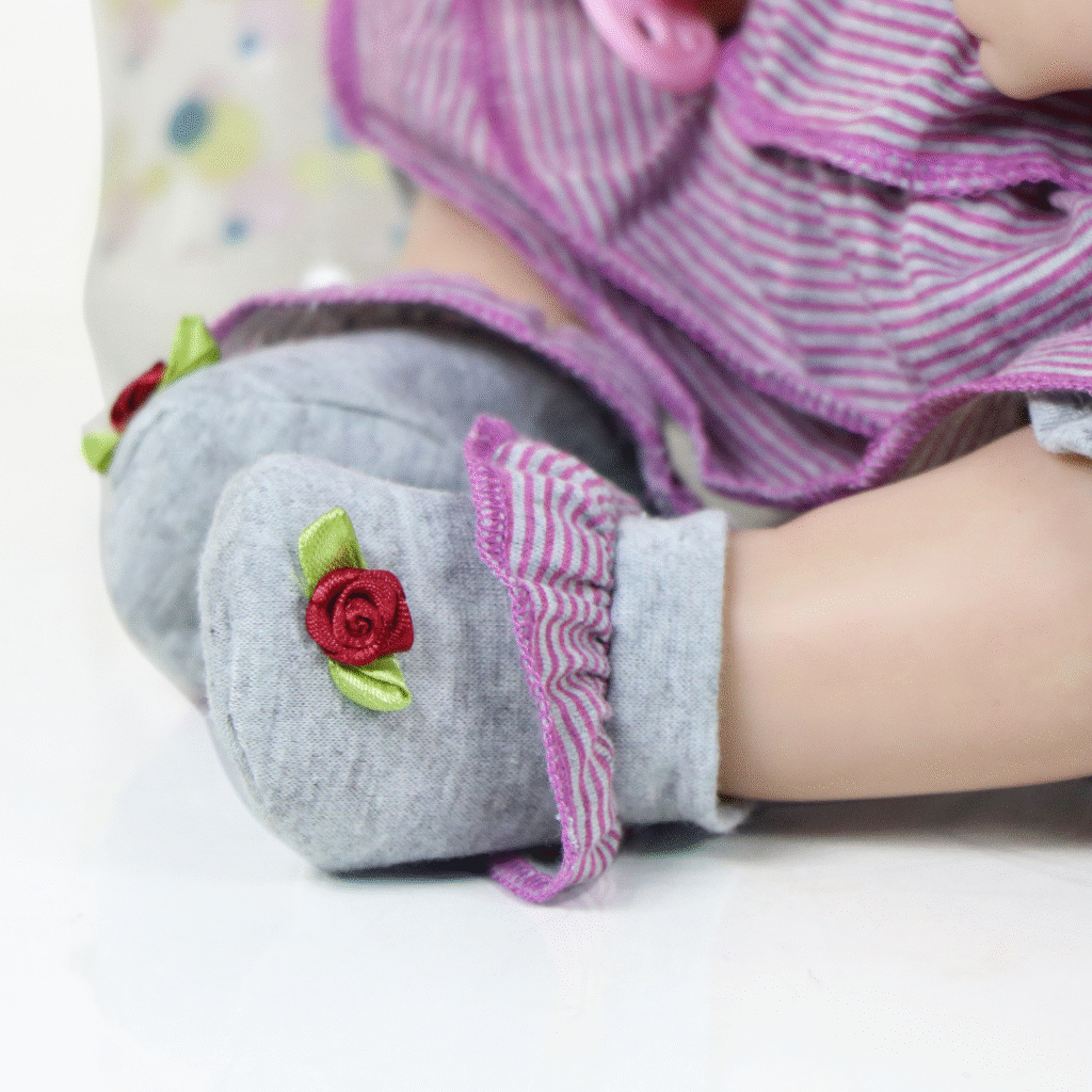 Violet Anne Reborn Baby Girl Doll – 18-Inch Realistic Full Vinyl Newborn with Hand-Painted Hair and Weighted Body for Lifelike Play