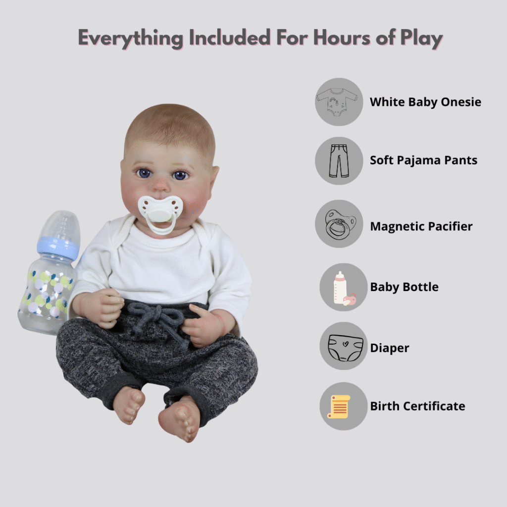 Ethan Cole Reborn Baby Boy Doll – 18-Inch Realistic Full Vinyl Newborn with Hand-Painted Details and Weighted Body for Lifelike Play