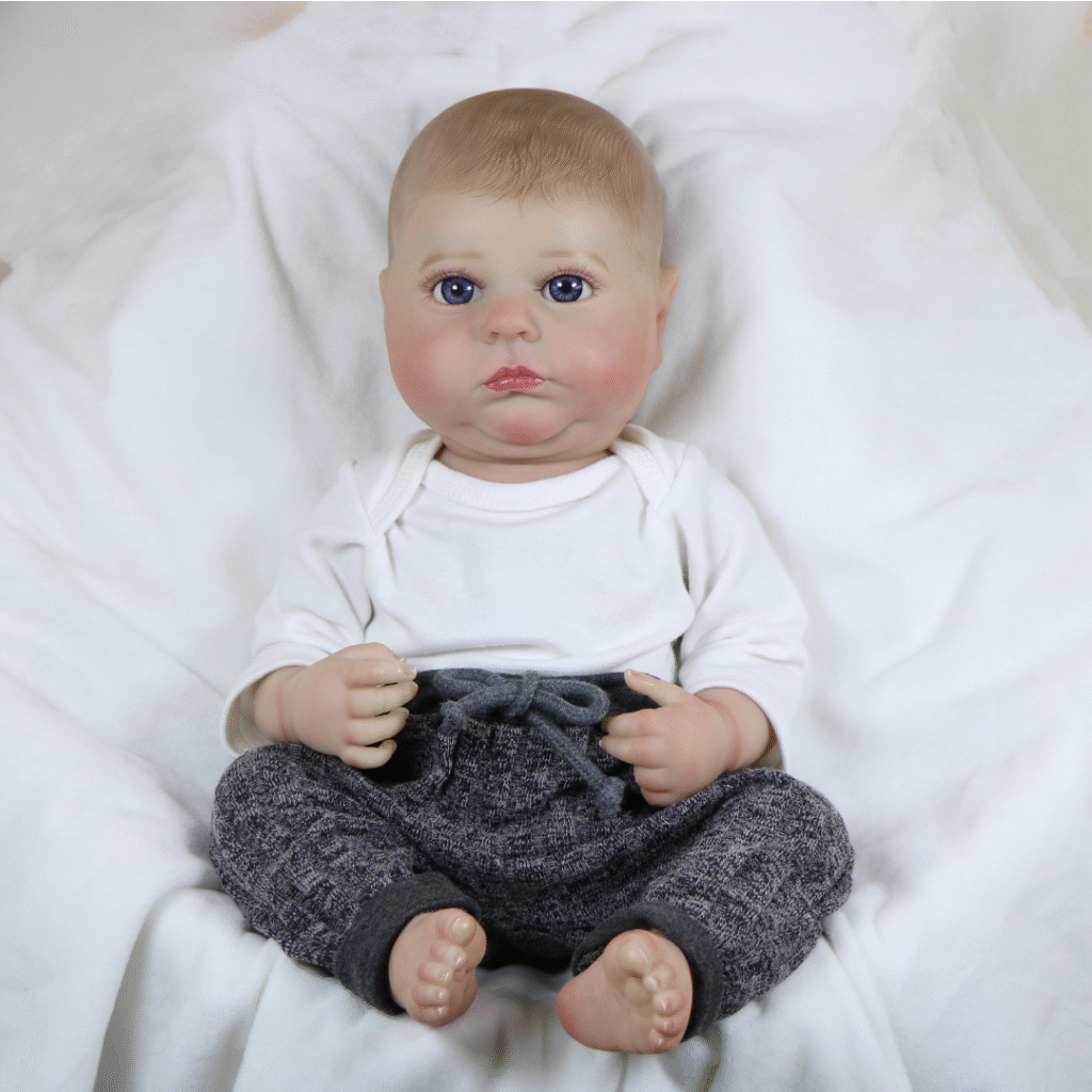 Ethan Cole Reborn Baby Boy Doll – 18-Inch Realistic Full Vinyl Newborn with Hand-Painted Details and Weighted Body for Lifelike Play