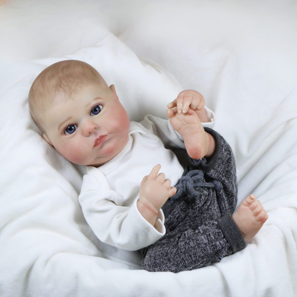 Ethan Cole Reborn Baby Boy Doll – 18-Inch Realistic Full Vinyl Newborn with Hand-Painted Details and Weighted Body for Lifelike Play