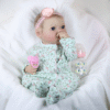 Emma Rose Reborn Baby Girl Doll – 18-Inch Realistic Full Vinyl Newborn with 3D Printed Face, Outfit, Pacifier & Bottle Gift Set
