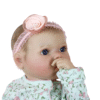 Emma Rose Reborn Baby Girl Doll – 18-Inch Realistic Full Vinyl Newborn with 3D Printed Face, Outfit, Pacifier & Bottle Gift Set