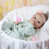 Emma Rose Reborn Baby Girl Doll – 18-Inch Realistic Full Vinyl Newborn with 3D Printed Face, Outfit, Pacifier & Bottle Gift Set