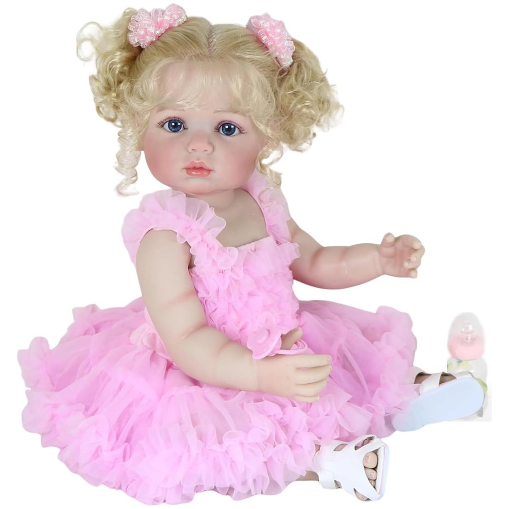 Aubrey Rose – 22-Inch Realistic Reborn Toddler Girl Doll with Blonde Rooted Hair