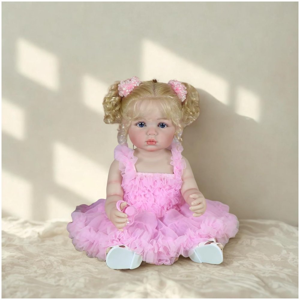 Aubrey Rose – 22-Inch Realistic Reborn Toddler Girl Doll with Blonde Rooted Hair