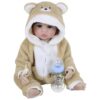 Baby Bear Oliver Reborn Doll – 22-Inch Lifelike Newborn with Bear Outfit