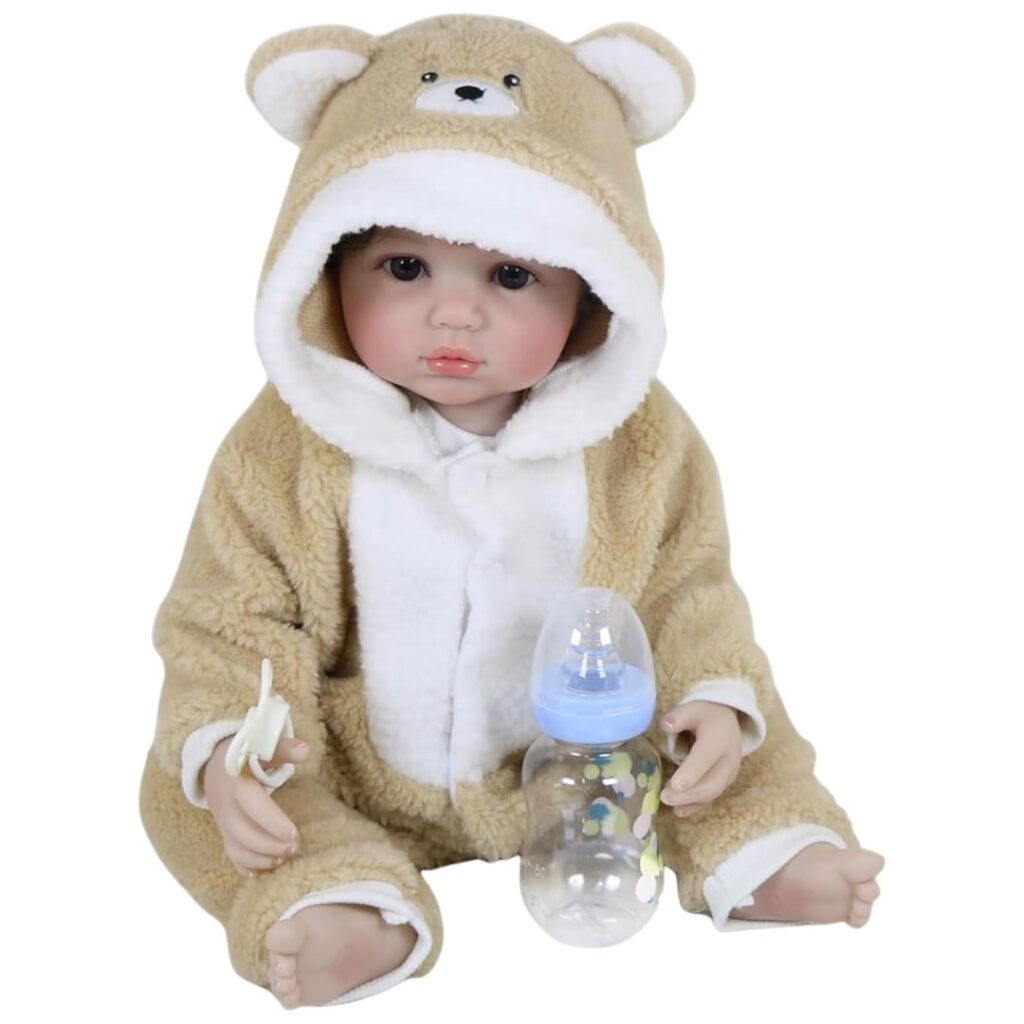 Baby Bear Oliver Reborn Doll – 22-Inch Lifelike Newborn with Bear Outfit