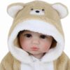 Baby Bear Oliver Reborn Doll – 22-Inch Lifelike Newborn with Bear Outfit