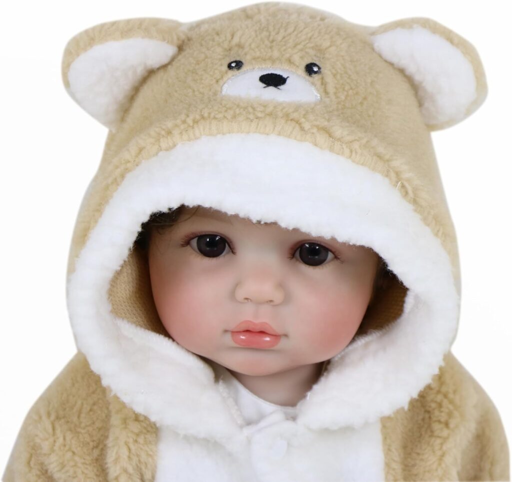Baby Bear Oliver Reborn Doll – 22-Inch Lifelike Newborn with Bear Outfit