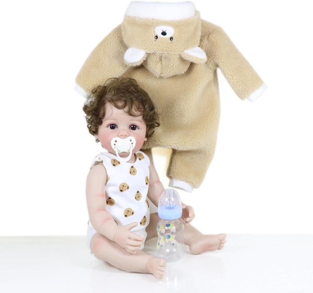 Baby Bear Oliver Reborn Doll – 22-Inch Lifelike Newborn with Bear Outfit