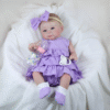 Baby Mia Reborn Baby Doll – 17-Inch Realistic Newborn with Weighted Cloth Body and Hand-Painted 3D Printed Vinyl Face