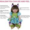 Blossom Belle – 22-Inch Realistic Reborn Baby Doll with Brunette Hair