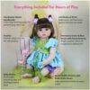 Blossom Belle – 22-Inch Realistic Reborn Baby Doll with Brunette Hair