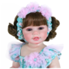 Close-up of Sweet Bunny Blossom Baby showing hand-painted 3D skin details and expressive brown eyes.