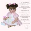 Clara Bloom – 22” Realistic Toddler Doll with Lace Dress