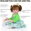 Froggy Girl Reborn Toddler Doll – 22-Inch Lifelike Redhead with Green Eyes