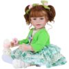 Froggy Girl Reborn Toddler Doll – 22-Inch Lifelike Redhead with Green Eyes
