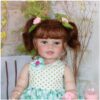Froggy Girl Reborn Toddler Doll – 22-Inch Lifelike Redhead with Green Eyes