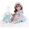 Garden Play Reborn Toddler Doll – 22-Inch Lifelike Redhead with Bunny Plush