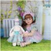 Garden Play Reborn Toddler Doll – 22-Inch Lifelike Redhead with Bunny Plush