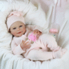 Lily Mae Reborn Baby Doll – 18-Inch Realistic Newborn with Weighted Fabric Body and Hand-Painted Hair