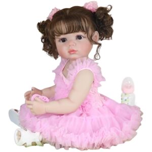 Madison in Pink – 22” Lifelike Toddler Doll with Rooted Hair