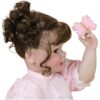 Princess Butterfly Reborn Toddler Doll – 22-Inch Lifelike Brown-Haired Beauty in Pink Lace Dress