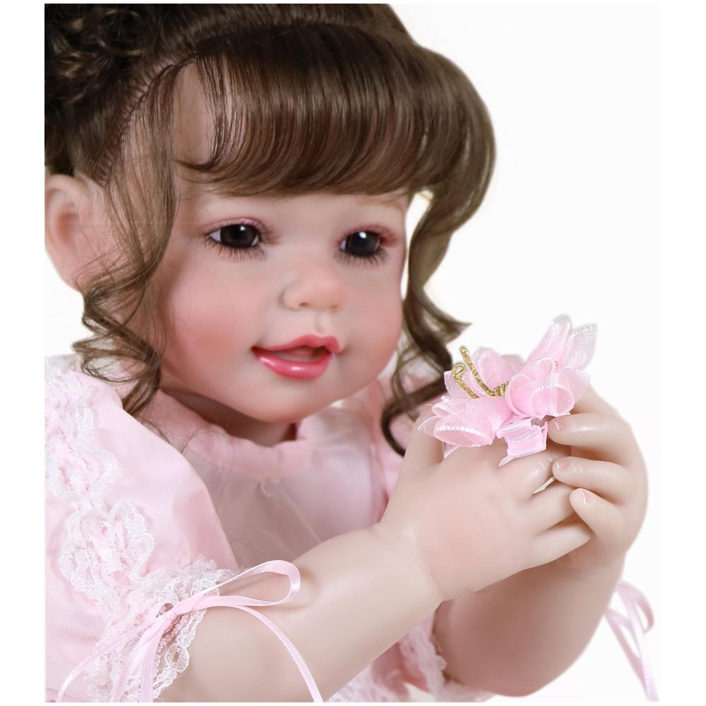 Madison in Pink – 22” Lifelike Toddler Doll with Rooted Hair