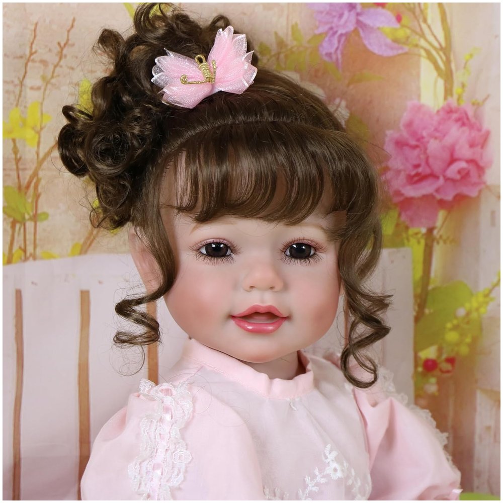 Madison in Pink – 22” Lifelike Toddler Doll with Rooted Hair