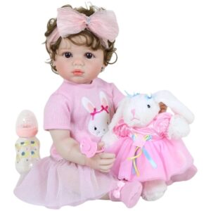 Mila Grace & Bunny Reborn Toddler Doll – Full Vinyl Realism