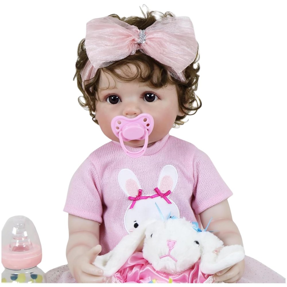 Mila Grace & Bunny Reborn Toddler Doll – Full Vinyl Realism
