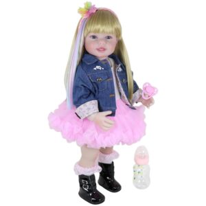 Rainbow Dreams Reborn Toddler Doll – 22-Inch Lifelike Full Vinyl Companion