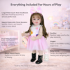 Sundays Best 22-inch lifelike doll with accessory set including sequin bow and boots