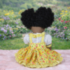 Hand-painted 3D skin details and curly hair of Sunny Mae 22-inch African American lifelike doll