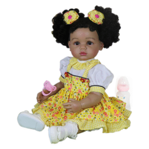 Sunny Mae African American Lifelike Baby Doll – 22-Inch Soft Weighted Realistic Newborn Companion