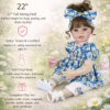 Sweet Dreams Daisy 22 inch reborn doll features full vinyl body safety tested and complete play set accessories