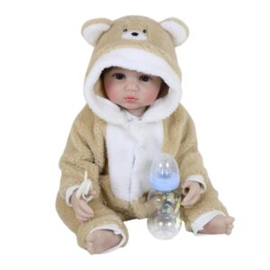 22 inch realistic reborn baby doll Oliver full body bear outfit