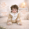 22 inch lifelike reborn doll baby bear oliver sitting in nursery wearing soft teddy outfit