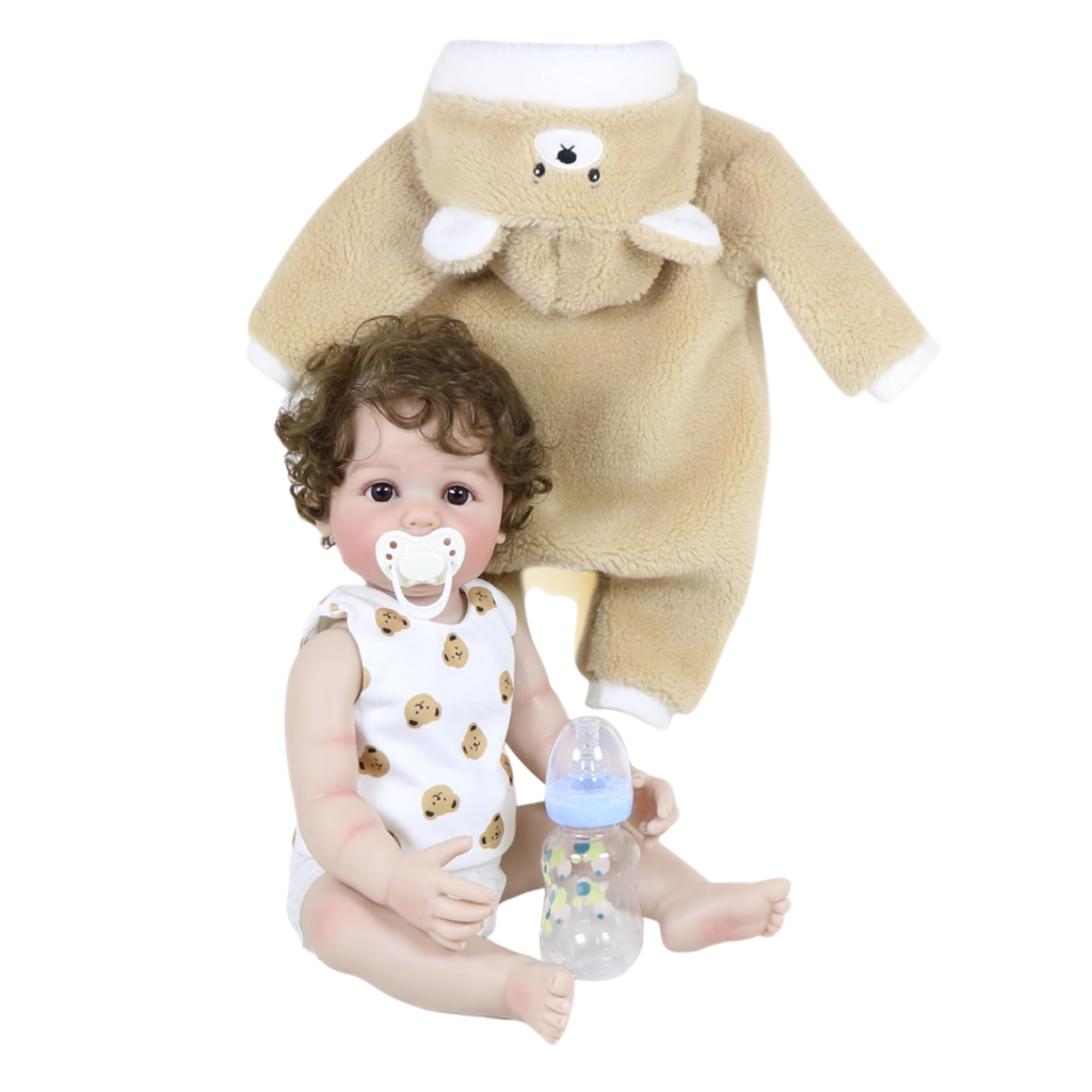 baby bear oliver reborn doll with teddy bear outfit set pacifier and baby bottle