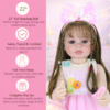 22 inch reborn doll features full vinyl body safety tested complete play set