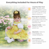 Bella Sunshine reborn doll set with yellow outfit pacifier baby bottle and accessories for realistic play