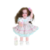 Sweet Curly Sunshine 22 inch reborn doll full vinyl body wearing cupcake print dress with accessories